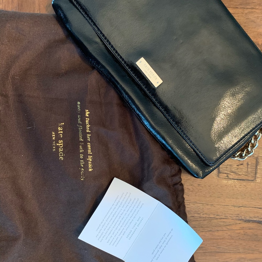 Black Leather Kate Spade Luxury Bag